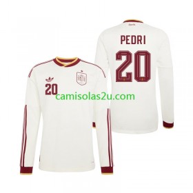 Camisolas de futebol Espanha Pedri 20 Equipamento Alternativa World Cup 2026 Manga Comprida